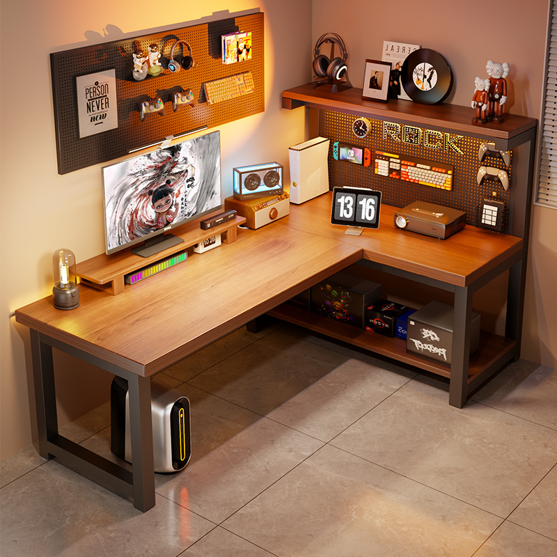 Desk Setup Pc - Modern Corner Computer Desk L-shaped Hole
