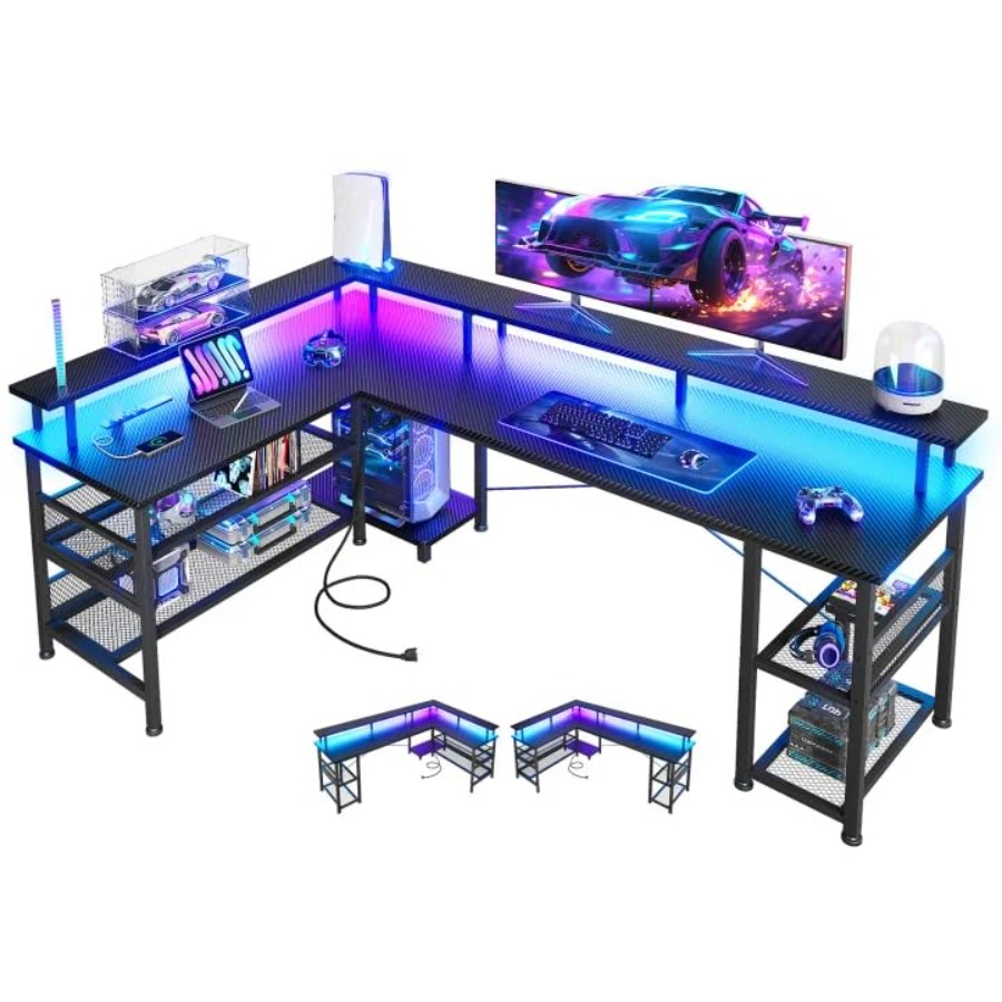 Desk Setup For Gaming - 66 Large L Shaped Gaming Desk