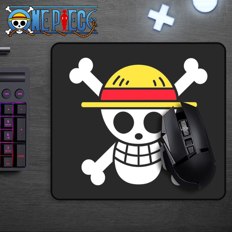 Desk Setup Rug - Cartoon One Piece Luffy Skull Mouse