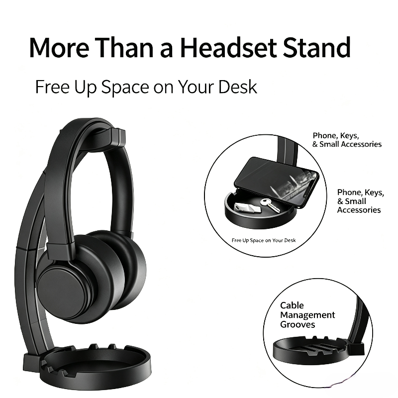 Headphone Stand With Storage T - Desk Setup Game review and price