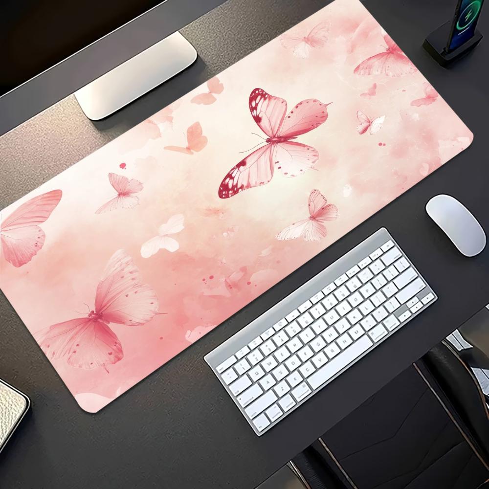Watercolor Pink Butterfly Larg - Desk Setup Gaming Pc review and price