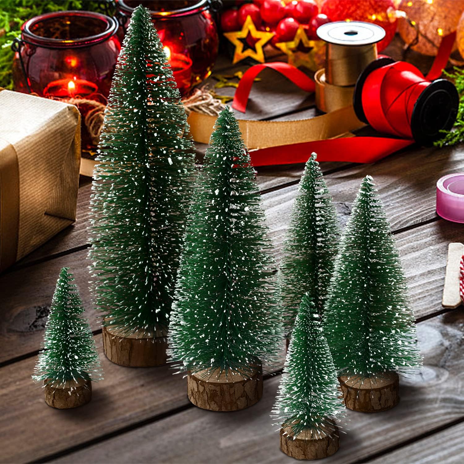 Mini Christmas Tree Bottle Bru - Desk Setup Green review and price