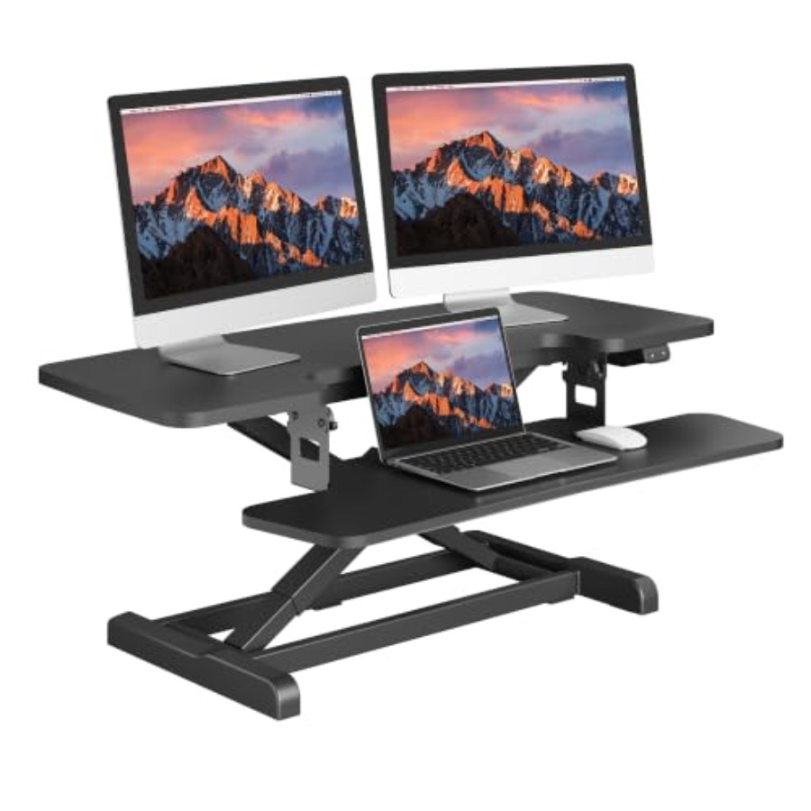 Electric Standing Desk Convert - Monitor Riser Wood review and price