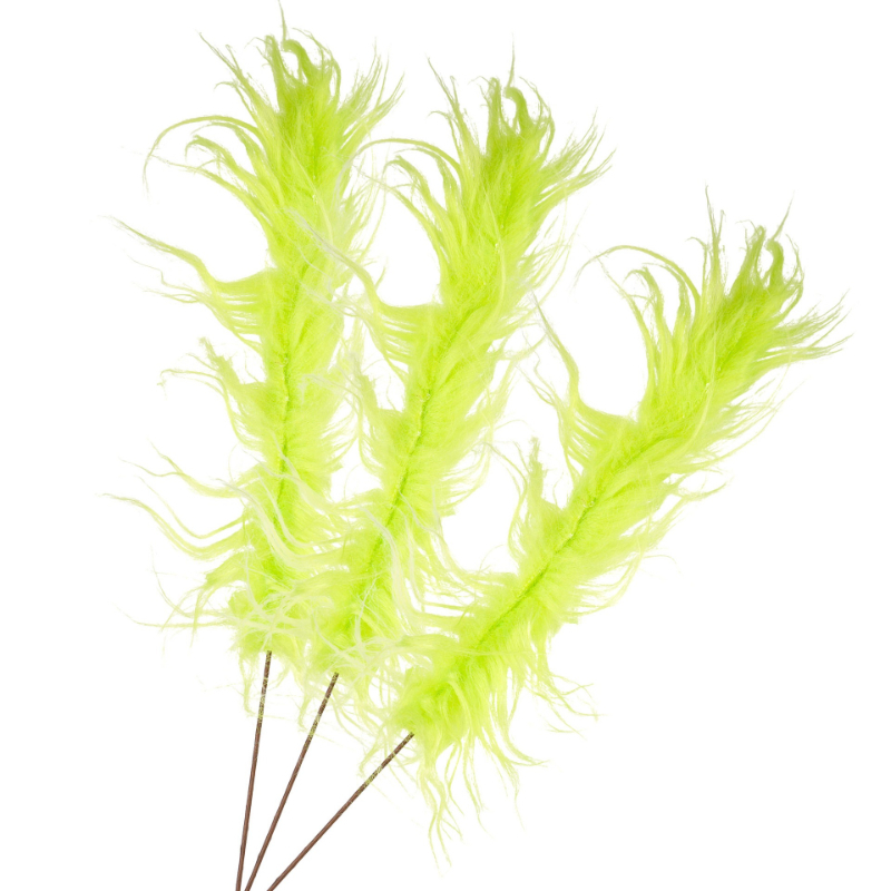 Fluffy Green Grinch Twig Picks - Desk Setup Green review and price