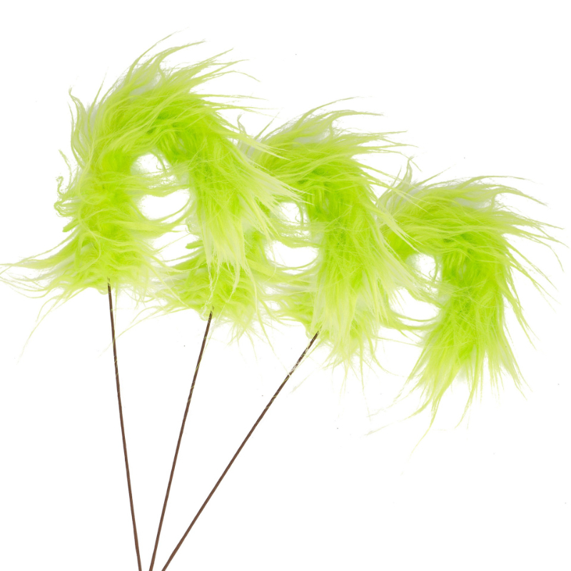Fluffy Green Grinch Twig Picks - Desk Setup Green review and price