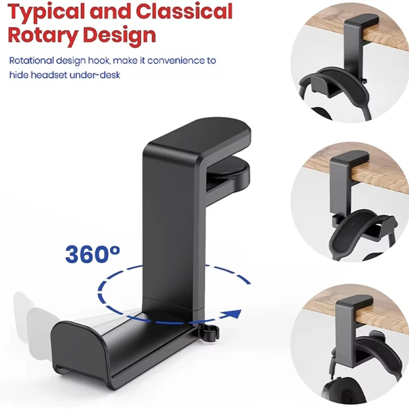 360° Rotating Headphone Stand  - Desk Setup Game review and price
