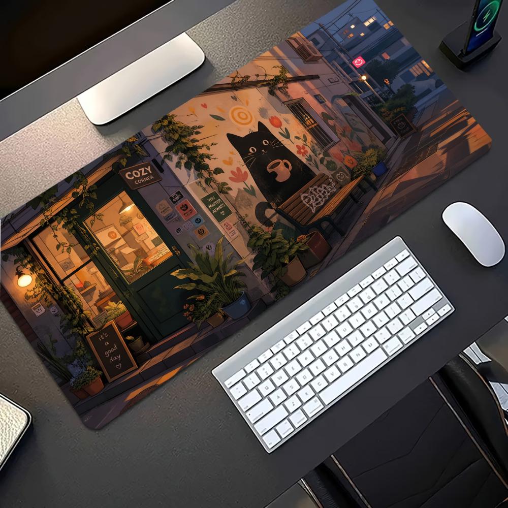 Cozy Anime Street Extended Gam - Desk Setup Gaming Pc review and price
