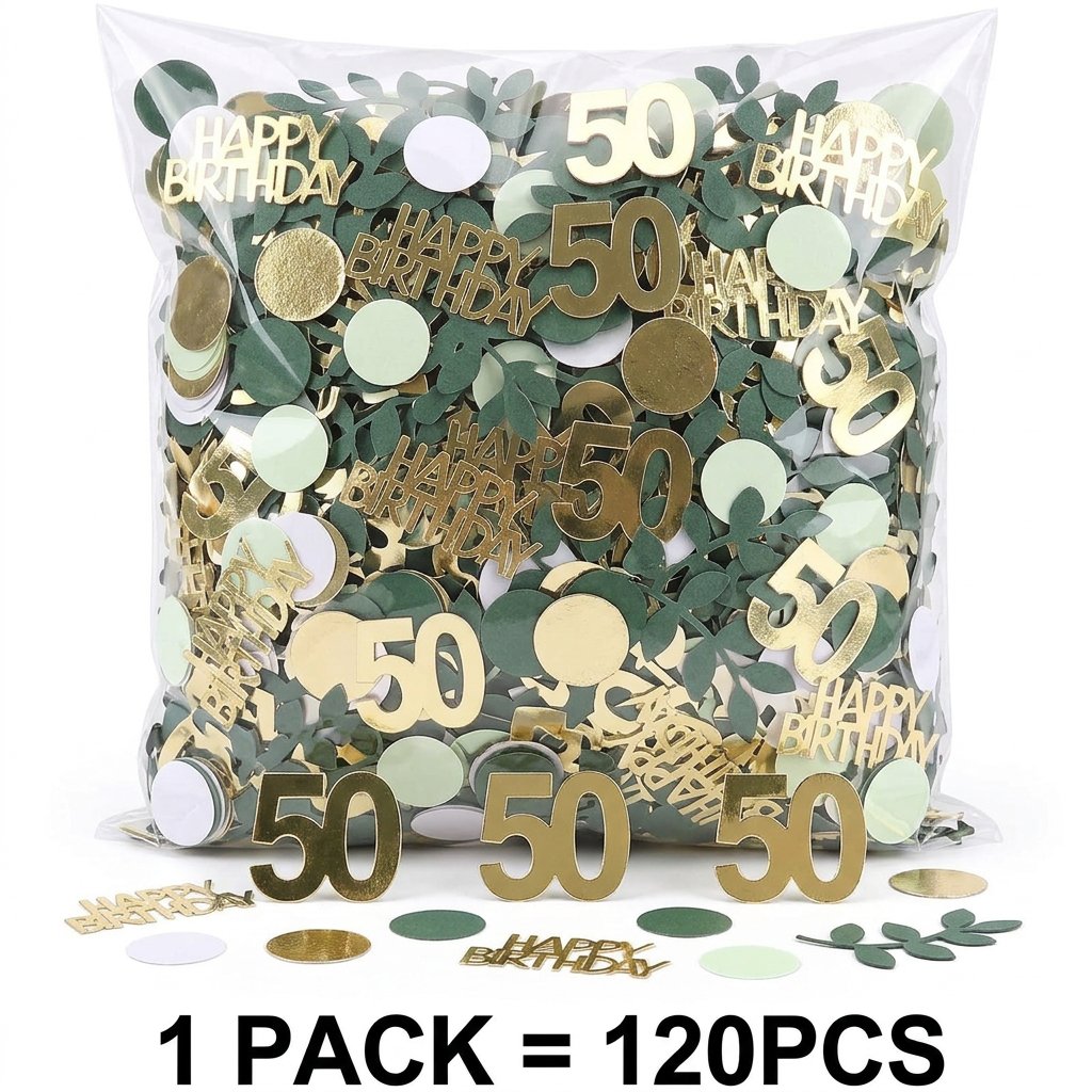 120 Gold Number Birthday Confe - Desk Setup Green review and price