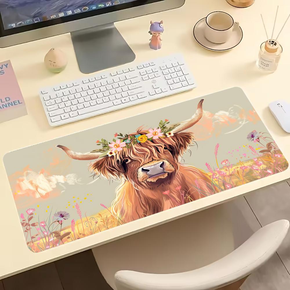 Vintage Highland Cow Floral Ga - Desk Setup Gaming Pc review and price