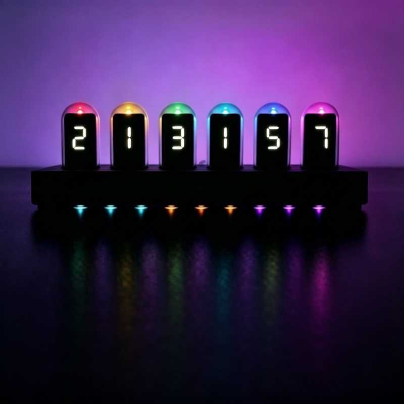 IPS‑Simulated Nixie Tube Clock - Desk Setup Artist review and price