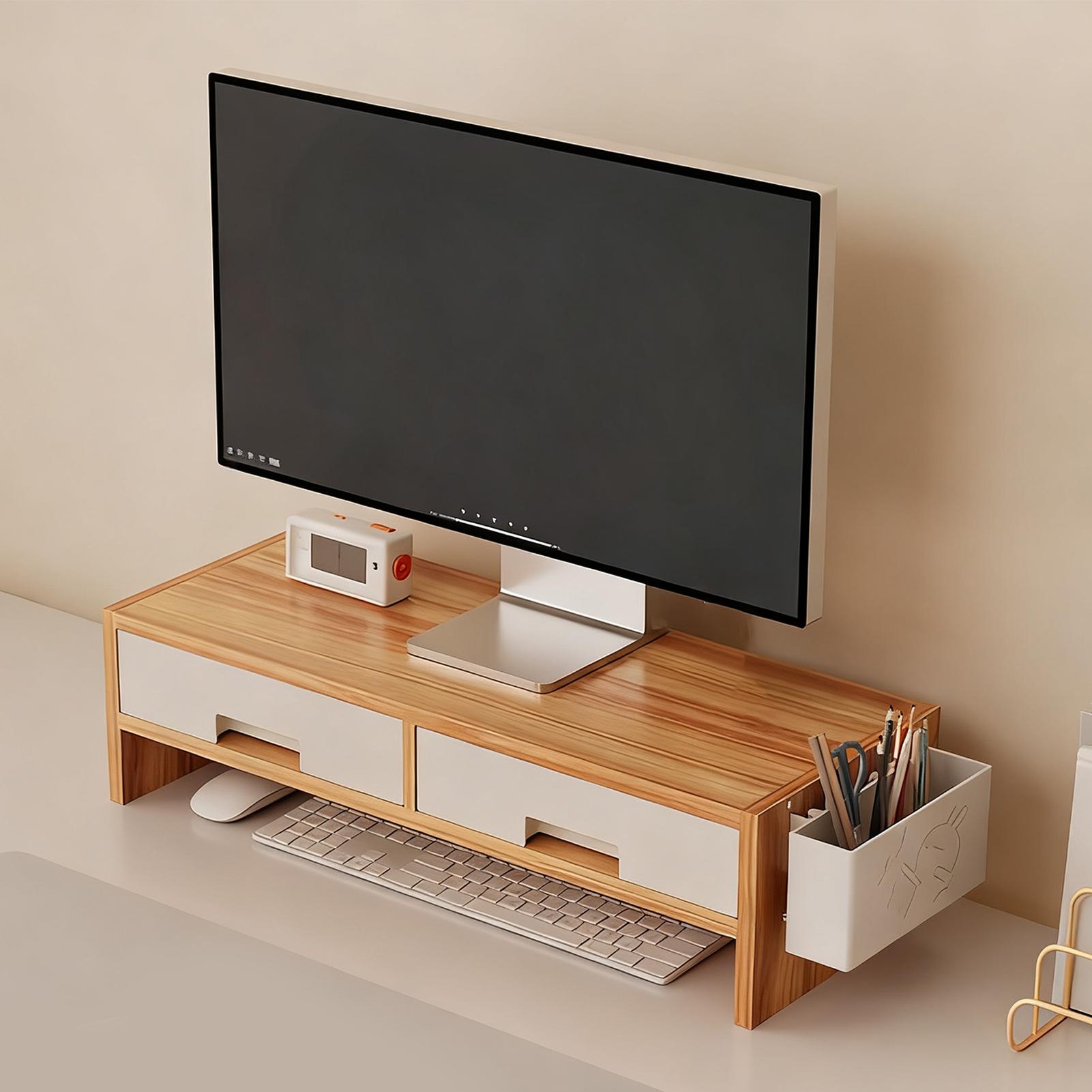Desk Monitor Stand Riser Doubl - Monitor Riser Wood review and price