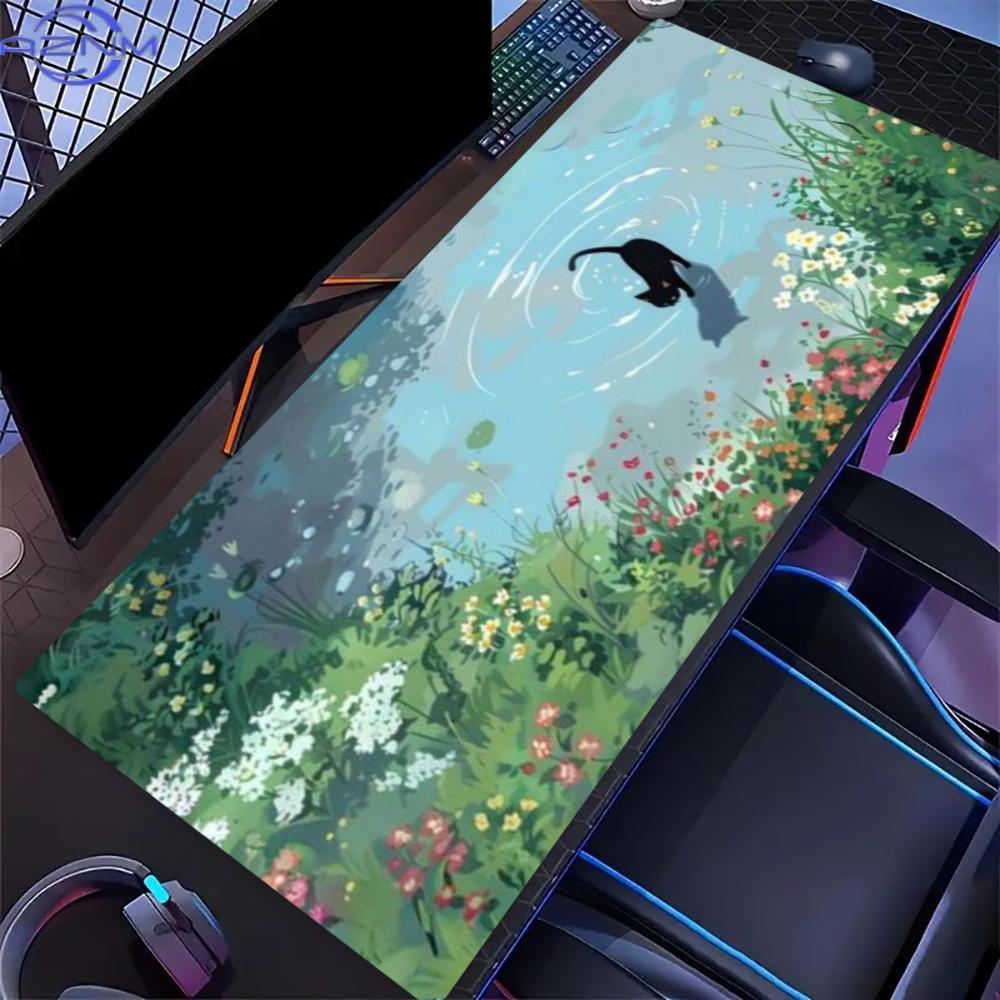 Floral Cat Design Large Gaming - Desk Setup Designer review and price