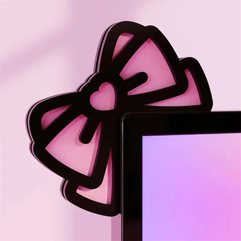 Kawaii Pink Acrylic Bow Monito - Desk Setup For Gaming review and price
