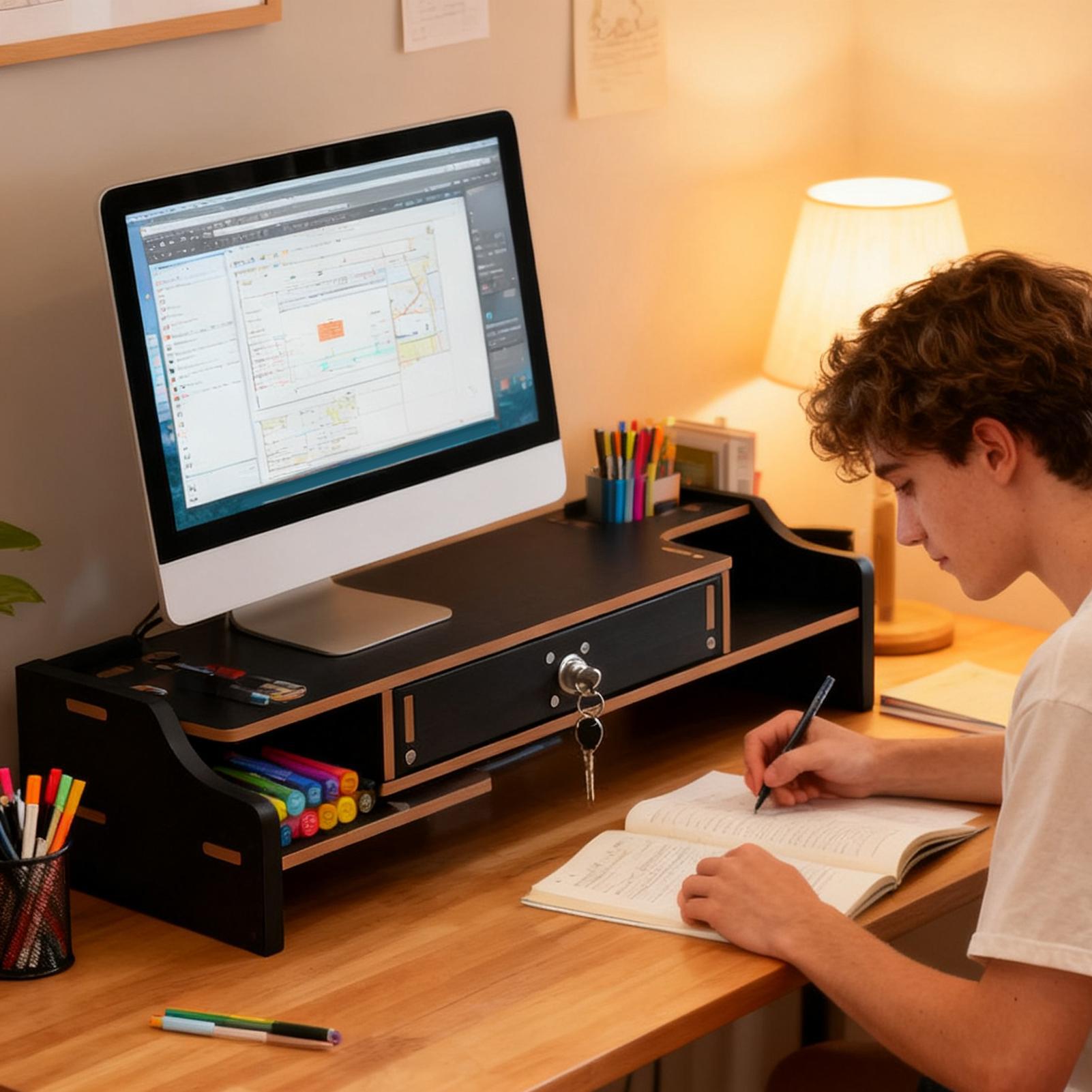 Monitor Riser Wooden Desktop O - Monitor Riser Wood review and price