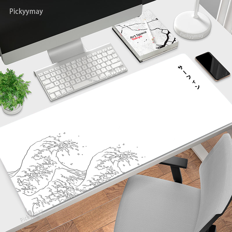 Large Mousepad Japan Great Wav - Desk Setup Blue review and price