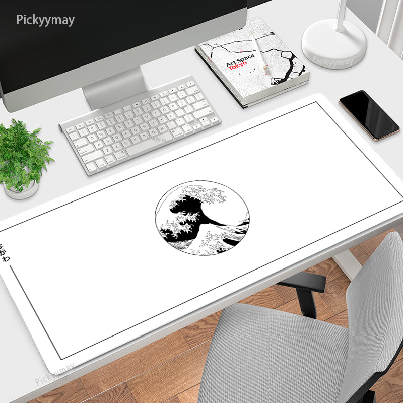 Large Mousepad Japan Great Wav - Desk Setup Blue review and price