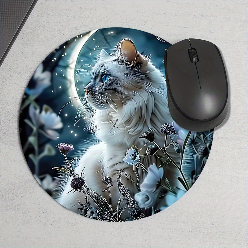 Round Cat Design Mouse Pad Dur - Desk Setup Designer review and price