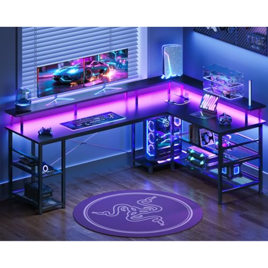66 Large L Shaped Gaming Desk  - Desk Setup For Gaming review and price