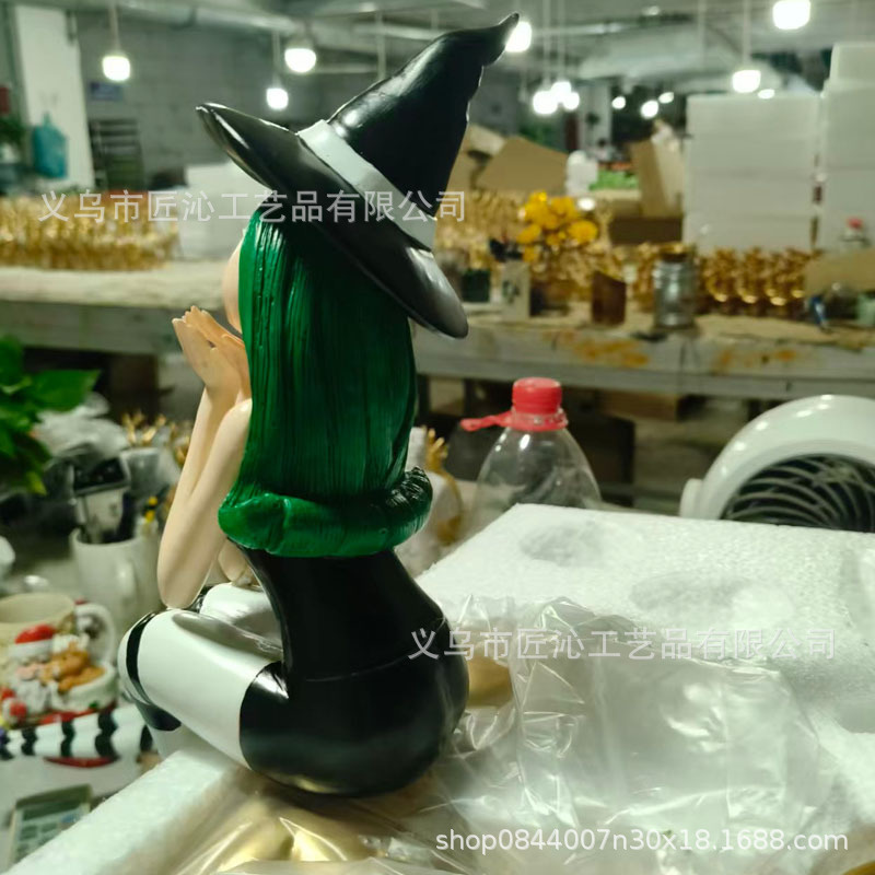 Halloween Witch Figurine Sitti - Desk Setup Green review and price