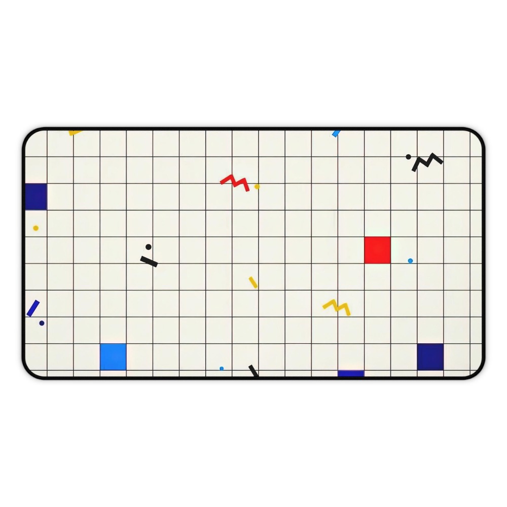 Retro Geometric Grid Desk Mat  - Desk Setup For Gaming review and price