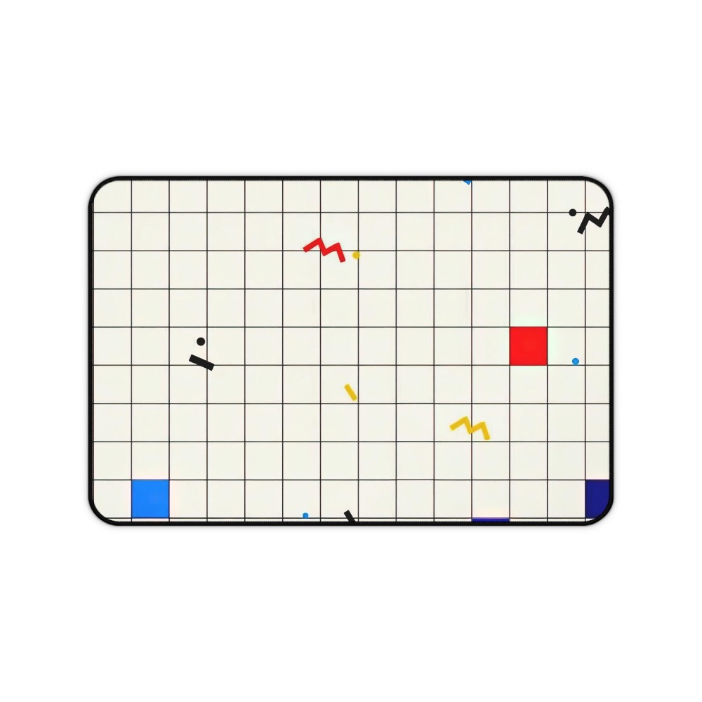 Retro Geometric Grid Desk Mat  - Desk Setup For Gaming review and price
