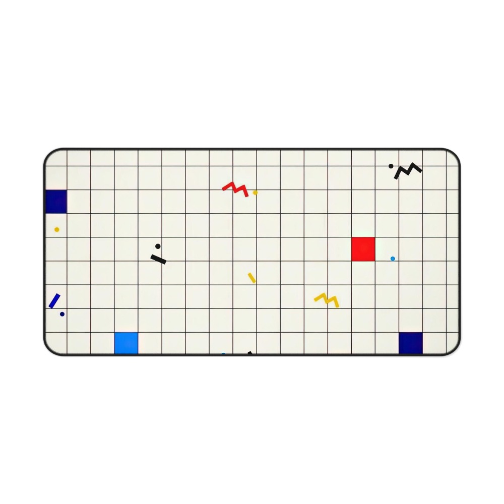 Retro Geometric Grid Desk Mat  - Desk Setup For Gaming review and price