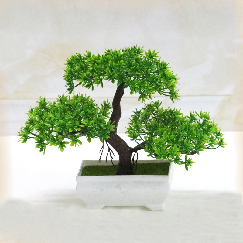 Artificial Bonsai Plastic Bion - Desk Setup Green review and price