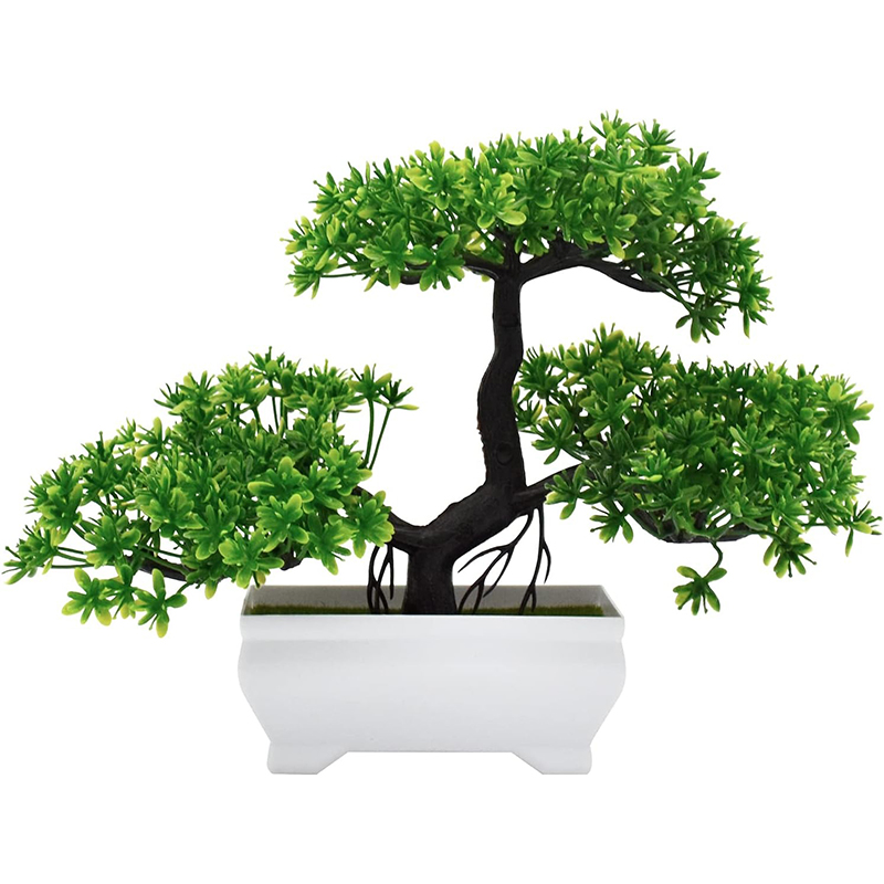 Artificial Bonsai Plastic Bion - Desk Setup Green review and price