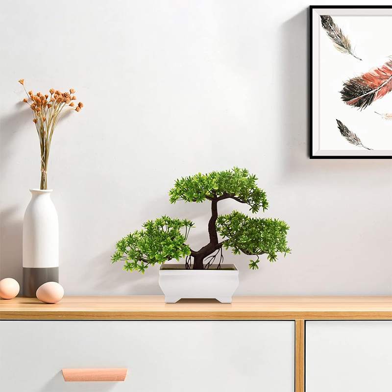 Artificial Bonsai Plastic Bion - Desk Setup Green review and price