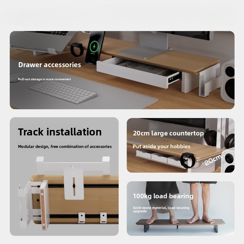 Modern Solid Wood Monitor Stan - Monitor Riser Wood review and price
