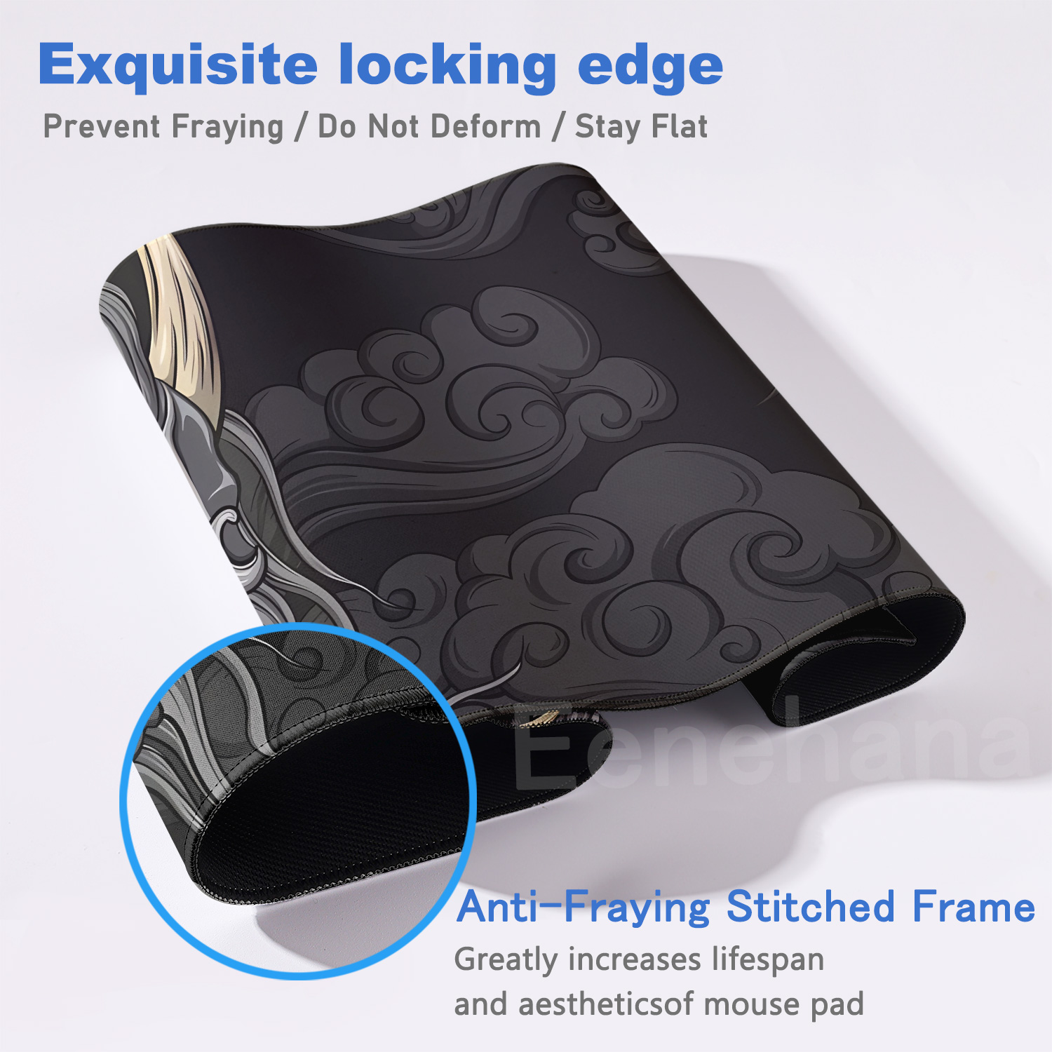 Black Ghost Face Non-slip Mous - Desk Setup Japan review and price
