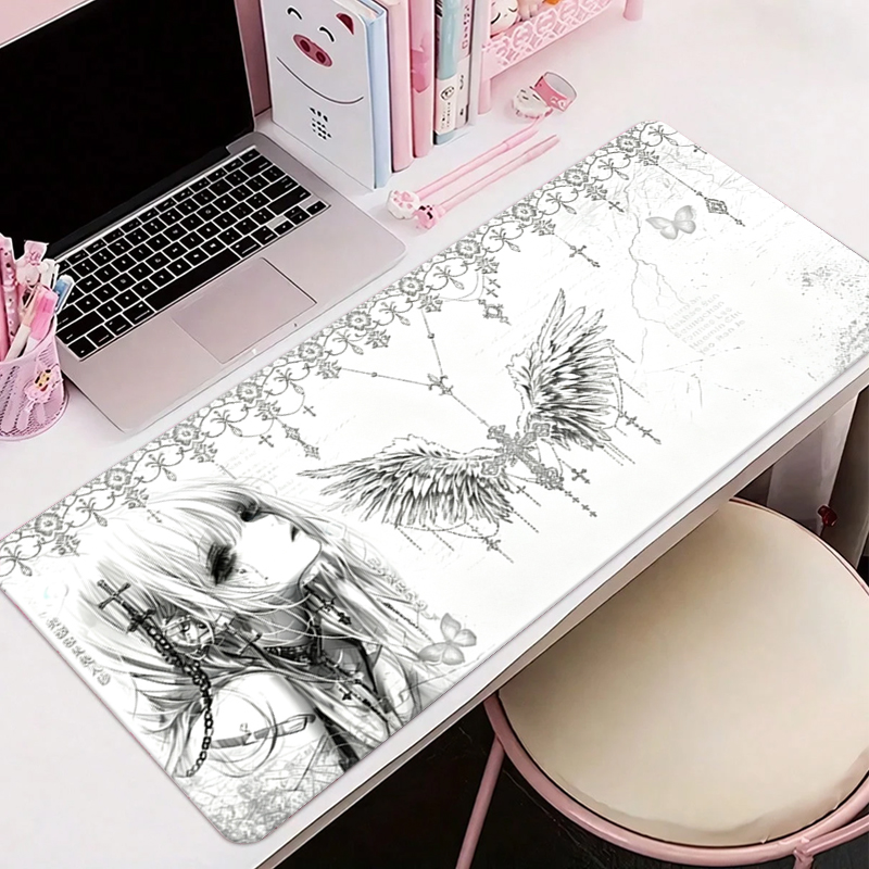 Leather Mousepad Black White A - Desk Setup Ergonomic review and price