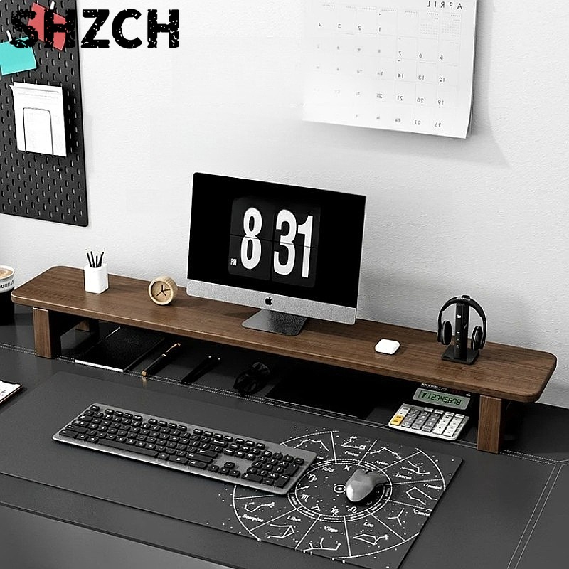 Walnut Monitor Stand Riser Adj - Monitor Riser Wood review and price