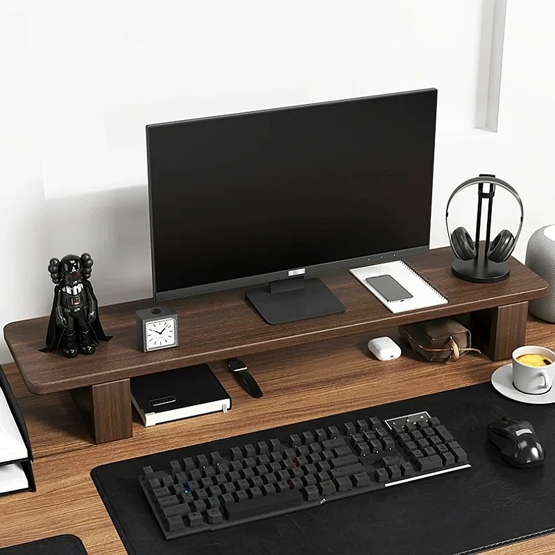 Walnut Monitor Stand Riser Adj - Monitor Riser Wood review and price