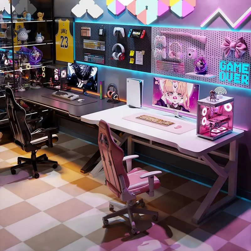 Double E-sports Gaming Desk Lo - Desk Setup Gaming Pc review and price