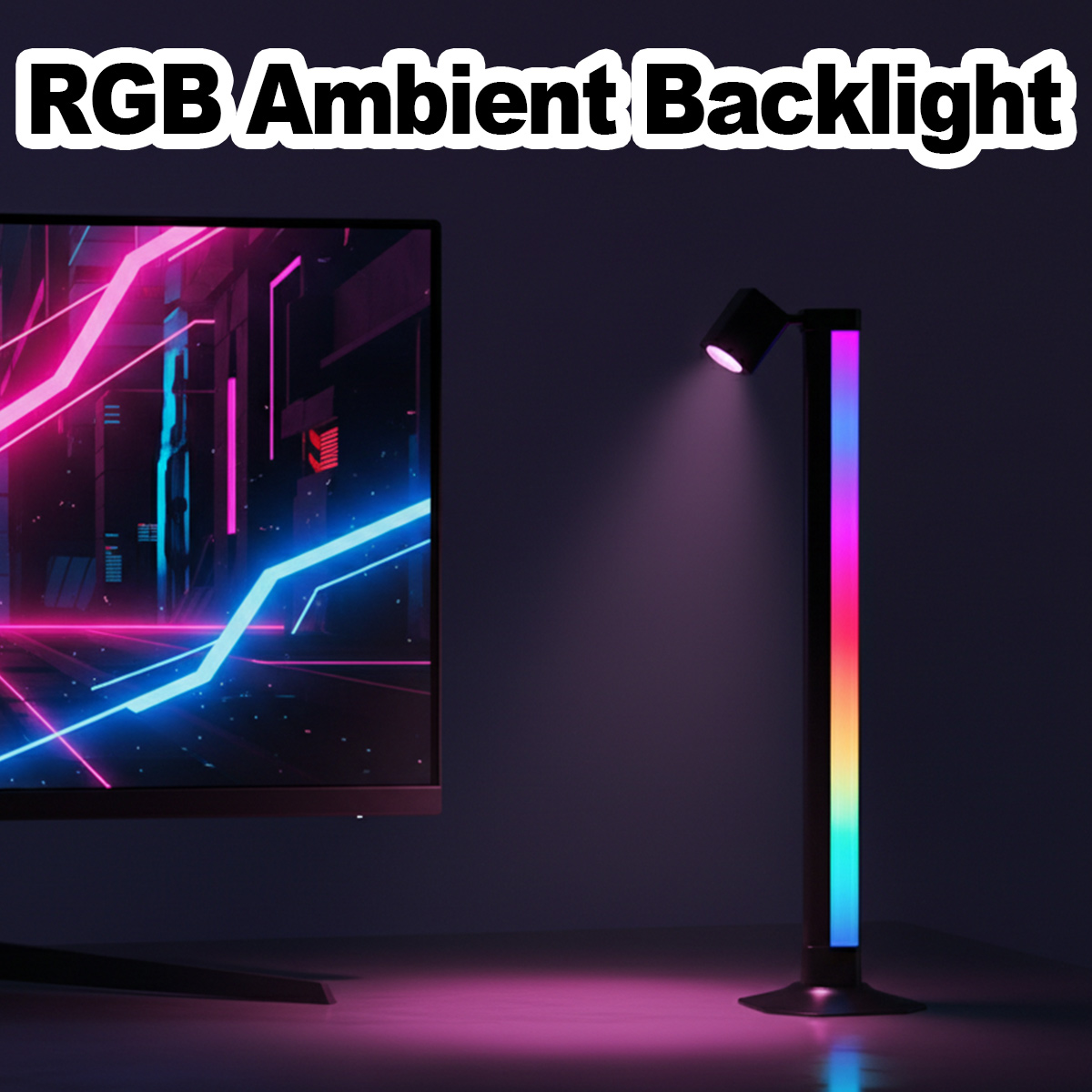 Smart Light Bar LED RGB Music  - Desk Setup For Gaming review and price
