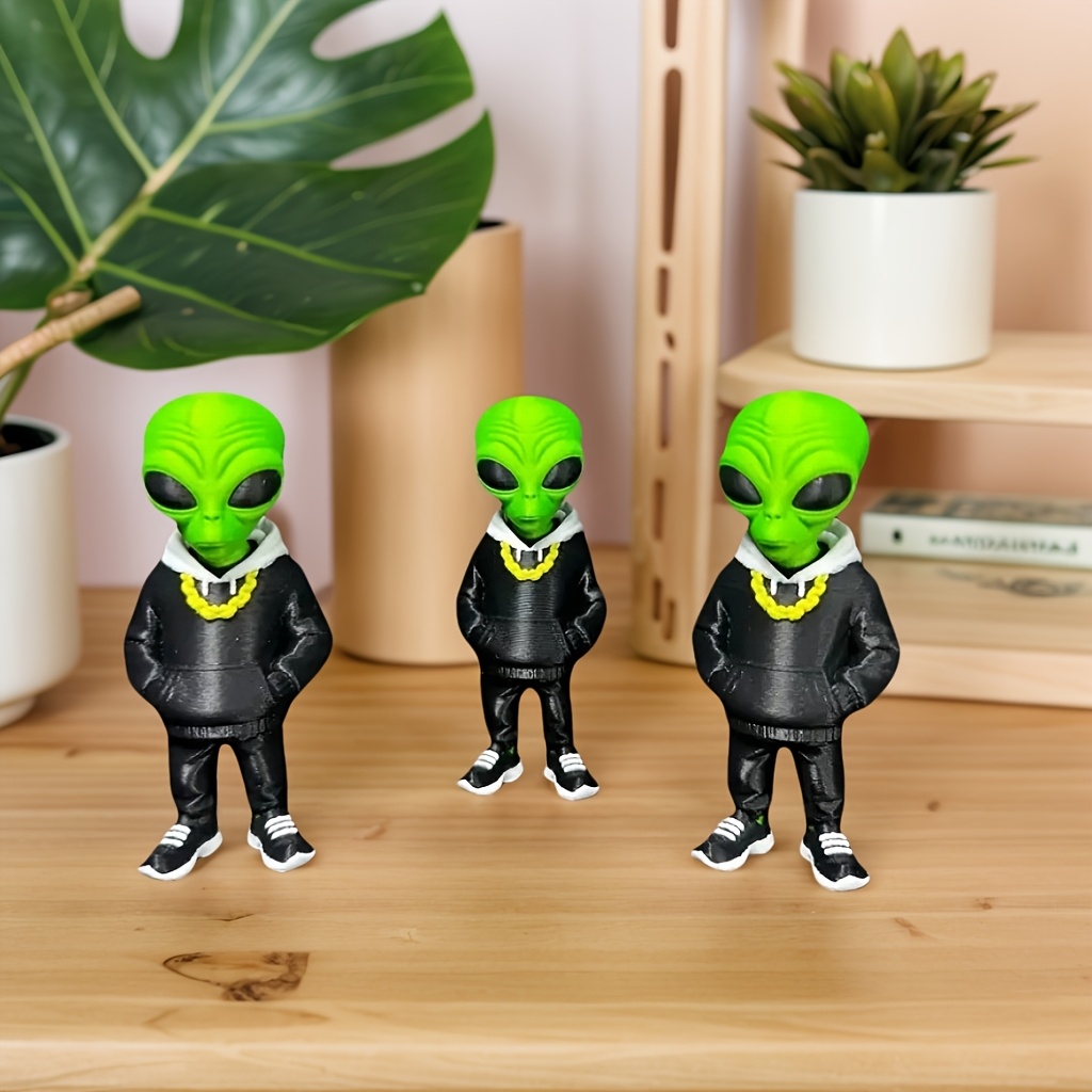 1 Piece Green Alien Figure wit - Desk Setup Green review and price