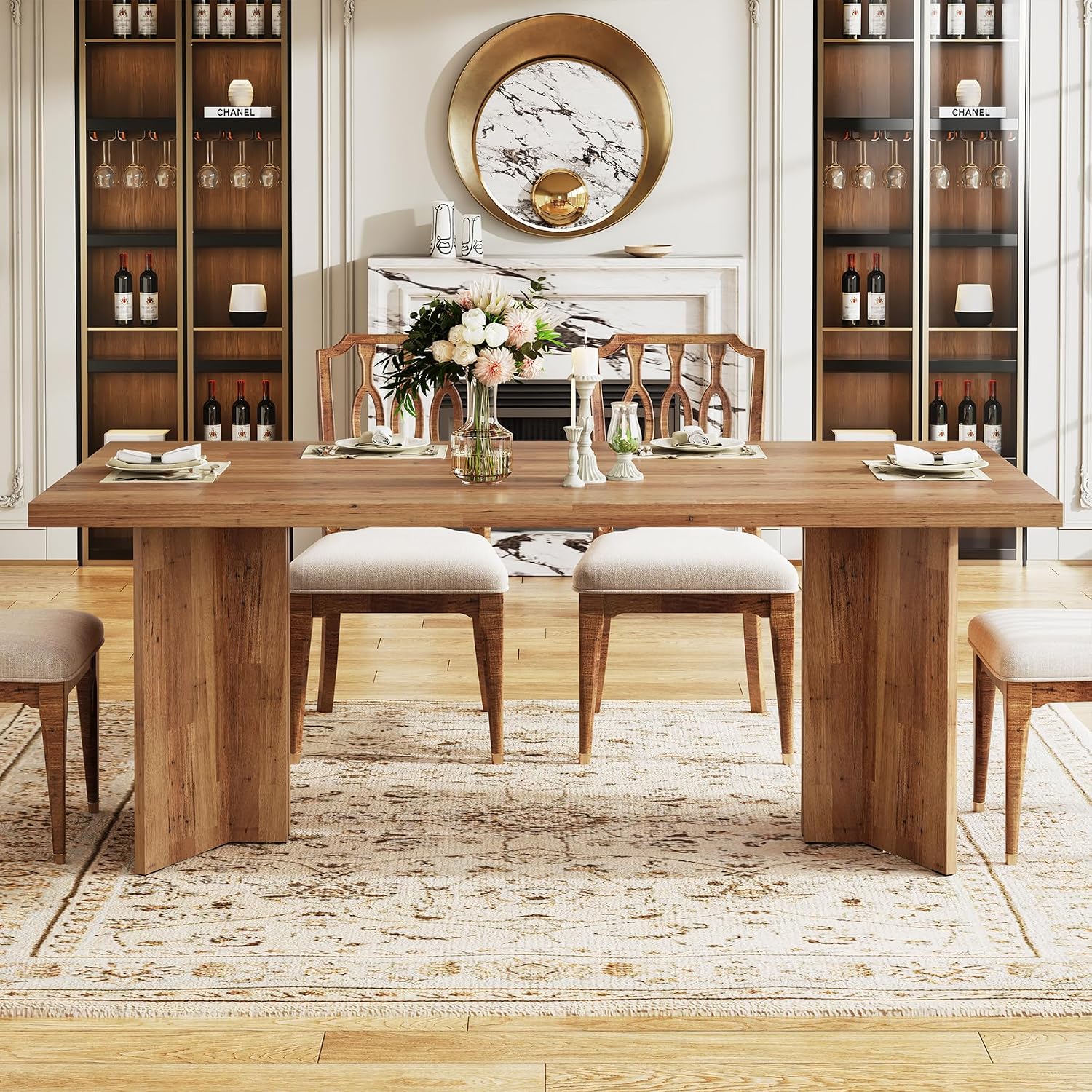 Large Rectangular Wood Dining  - Desk Setup Living Room review and price