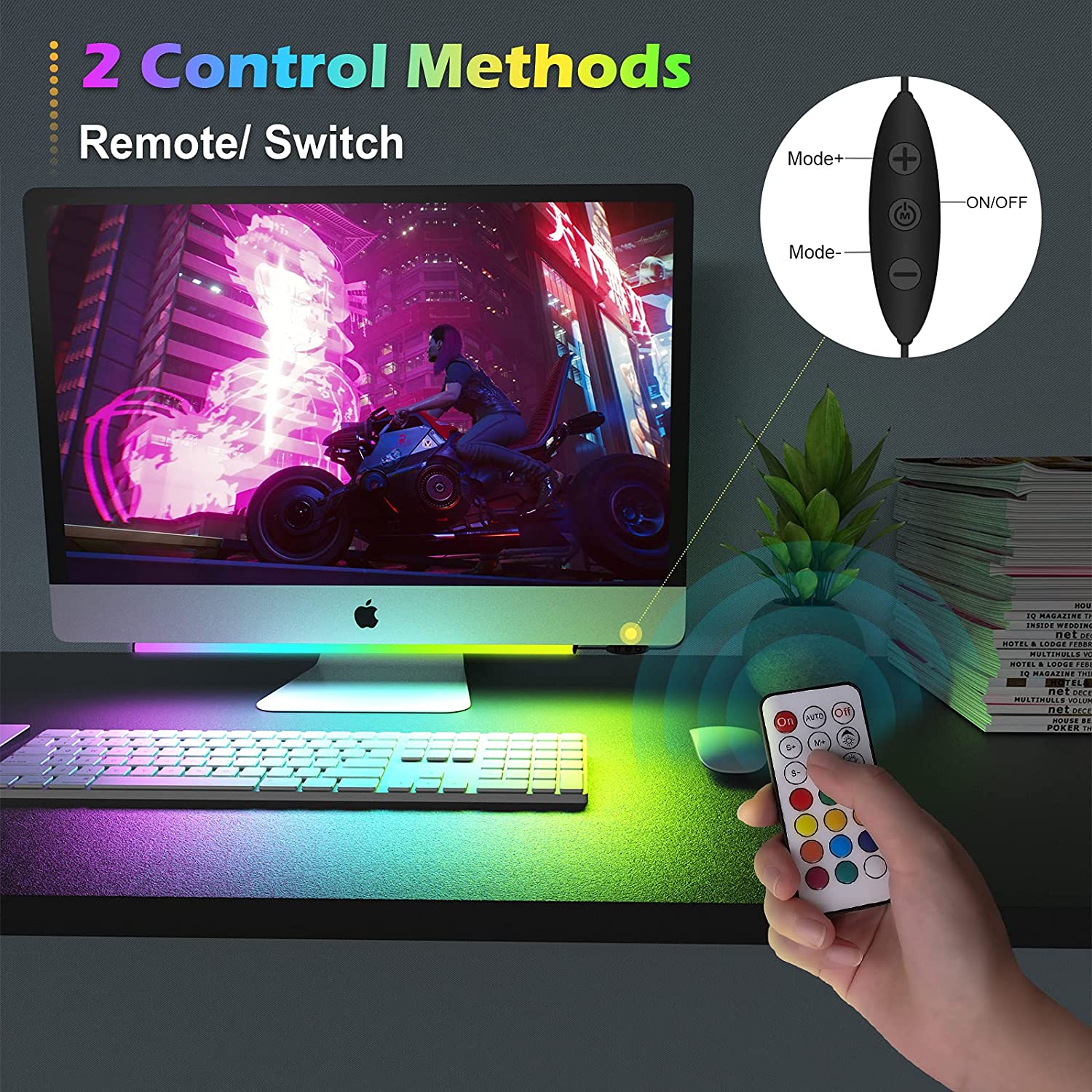 Under Monitor Light Bar RGB Dr - Desk Setup Gaming Pc review and price
